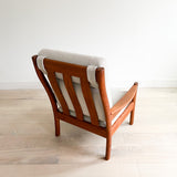 High Back Teak Lounge Chair by Dyrlund