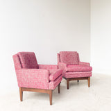 Pair of Mid Century Lounge Chairs w/ New Upholstery