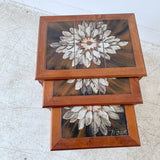 Set of Danish Teak Tile Top Nesting Tables