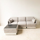 Vintage Modular Sofa with Mirrored Base by Thayer Coggin
