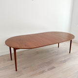 Danish Teak Dining Table w/ 2 Leaves by Arne Vodder