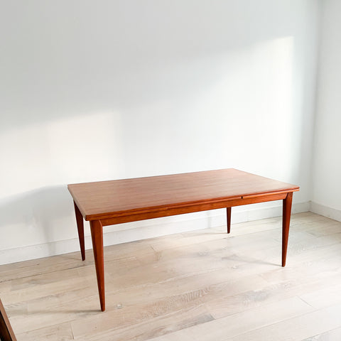 Danish Teak Expandable Dining Table by Kofod Larsen