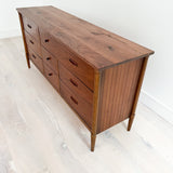 Lane 9 Drawer Dresser w/ New Solid Walnut Top