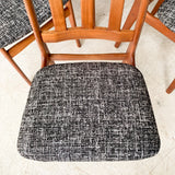 Set of 6 Danish Teak Dining Chairs w/ New Upholstery