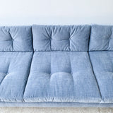 Mid Century Jens Risom Style Sofa with Chrome Legs