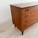 Mid Century Danish Teak & Oak Low Dresser