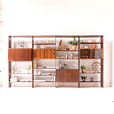 Hansen & Guldborg (HG) Danish Rosewood 4 Bay Wall Unit