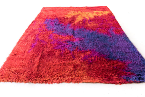 Large Red/Purple Rya Rug – Atomic Furnishing & Design