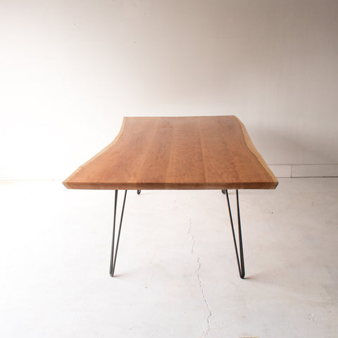 Live Edge Curly Cherry Dining Table