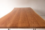 Live Edge Curly Cherry Dining Table