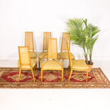 Mid Century Cane Back Dining Chair Set