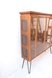 Mid Century Curio Cabinet with Glass Shelving