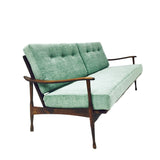 Mid Century Seafoam Green Sofa