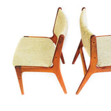 Pair of Danish Teak Upholstered Back Chairs