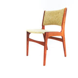Pair of Danish Teak Upholstered Back Chairs