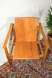Pair of Handmade Hardwood Lounge Chairs
