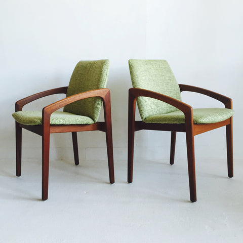 Pair of Kai Kristiansen Chairs- Green
