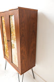 Mid Century Curio Cabinet with Lucite Front