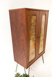 Mid Century Curio Cabinet with Lucite Front