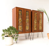 Mid Century Curio Cabinet with Lucite Front