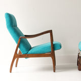 Sculpted Lounge Chair with Ottoman