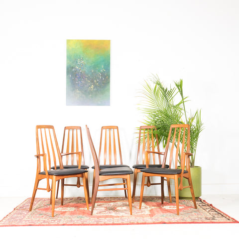 Set of 6 Neils Koefoed Hornslet Eva Chairs