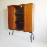 Slender Walnut Curio Cabinet