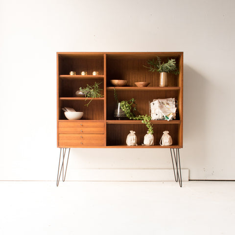 Teak Bookshelf/Display Cabinet