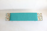 Teal Bench with Mosaic End Tables