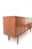 Mid Century Modern Sideboard with Brass Pulls - A