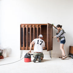Canadian Brutalist Curio Cabinet – Atomic Furnishing & Design
