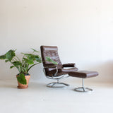 Ekornes Style Lounge Chair and Ottoman