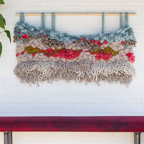 Large "Coral Reef" Woven Wall Hanging