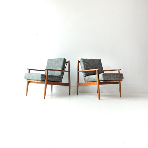 Pair of Teal Baumritter Chairs