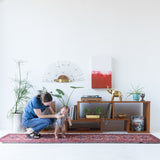 Vintage Teak Adjustable Media Center