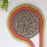 Metallic Bronze Rope Wrapped Woven Wall Hanging
