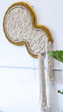 Golden Rope Wrapped Wall Hanging