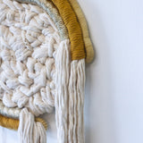 Golden Rope Wrapped Wall Hanging