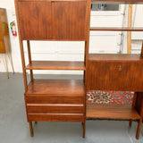 Mid Century Modern Walnut Wall Unit