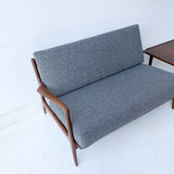 Mid Century Modern Kofod Larsen 2 Part Sofa with with New Upholstery - End Table Included