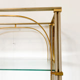 Vintage Brass and Glass Shelf