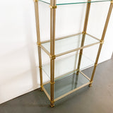 Vintage Brass and Glass Shelf