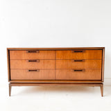 Mid Century Modern Walnut 6 Drawer Dresser
