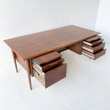 Mid Century Modern Walnut Executive Desk