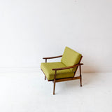 Mid Century Lounge Chair with New Upholstery - Made in Italy