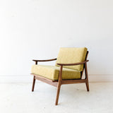 Lounge Chair with New Chartreuse Upholstery