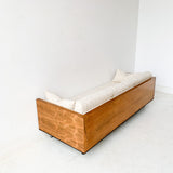 Mid Century Rosewood Case Sofa with New Upholstery