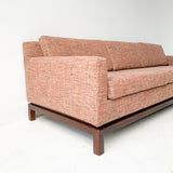 Mid Century Sofa with New Tweed Upholstery
