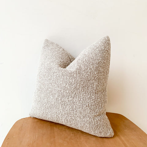 Soft Nubby White/Beige Pillow