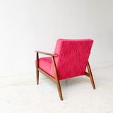 Mid Century Fuchsia Lounge Chair